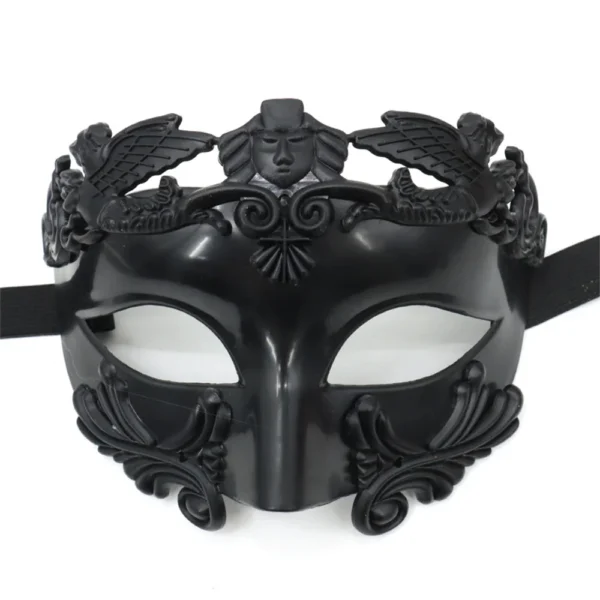 Máscaras de olhos de guerreiro greco-romano antigo para homens, acessórios de fantasia de cosplay para festa de Halloween, adereços de máscara de meia face sexy - Image 7