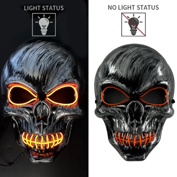 Chapéu de capitão de LED Newstyle Halloween Masquerade tema pirata festa cosplay trajes de capitão acessórios chapéu com padrão de caveira iluminado - Image 17