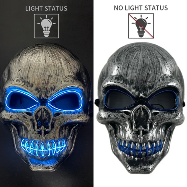 Chapéu de capitão de LED Newstyle Halloween Masquerade tema pirata festa cosplay trajes de capitão acessórios chapéu com padrão de caveira iluminado - Image 18