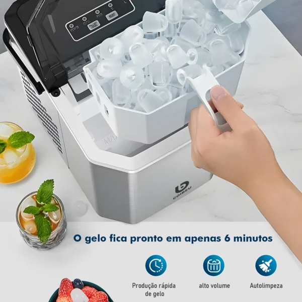 Máquina de fazer gelo portátil elétrica, máquina de fazer gelo portátil - Image 2